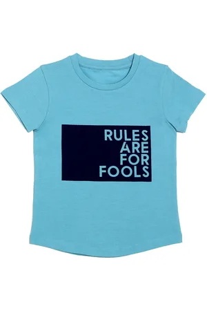 DOOR74 Boys Typography Printed Cotton T-shirt