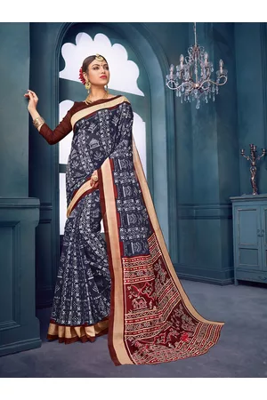 Kalini Ethnic Motif Printed Bhagalpuri Saree