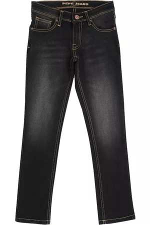 Pepe Jeans Boys Black Relaxed Fit Heavy Fade Jeans