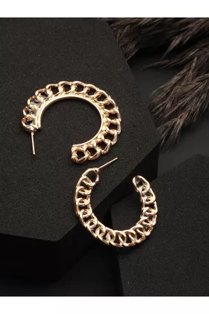 Priyaasi Rose Gold-Plated Half-Hoop Earrings