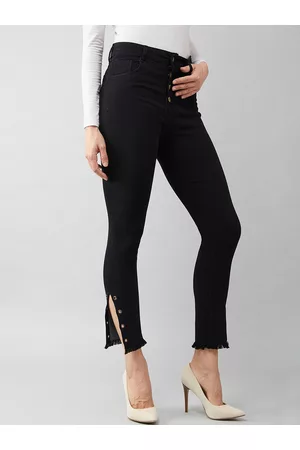 Miss Chase Women Skinny Fit High-Rise Stretchable Slit Jeans