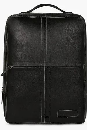 genuine leather laptop backpack with adjustable straps