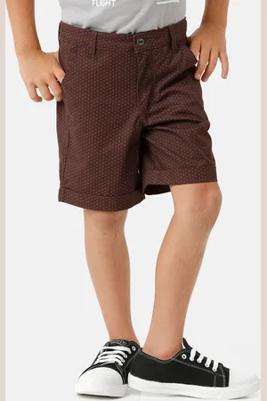 KATE & OSCAR Boys Geometric Printed Cotton Regular Shorts