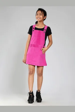 CACA CINA Magenta Pinafore Dress