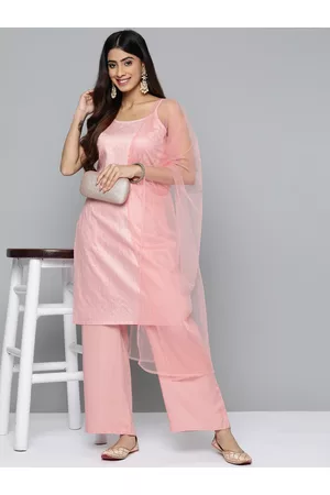 HERE&NOW Women Sequinned Kurta with Palazzos & Dupatta