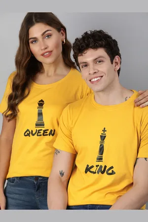 BRATMA Women Mustard Yellow Printed Round Neck Pure Cotton T-shirt