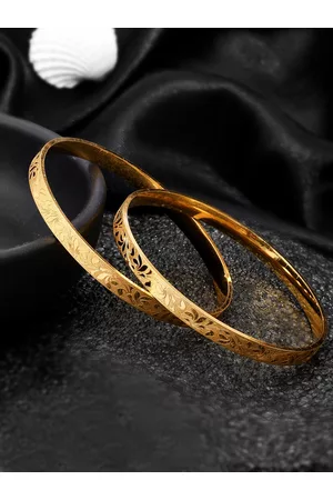 Shoshaa Set Of 2 Gold-Plated Handcrafted Bangles