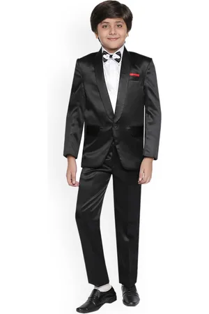 Jeetethnics Boys Black Solid Clothing Set