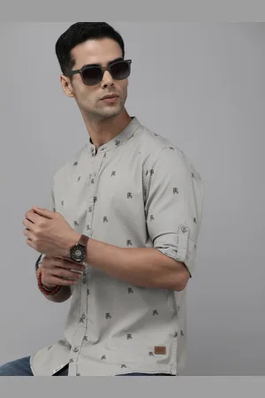Roadster The Lifestyle Co. Men Pure Cotton Geometric Printed Casual Shirt