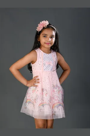 Kids On Board Girls Conversational Printed Fit & Flare Dress