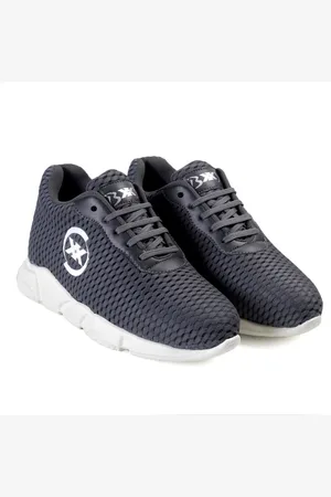 BXXY Men Grey Mesh High-Top Running Non-Marking Air-Max Elevator Shoes