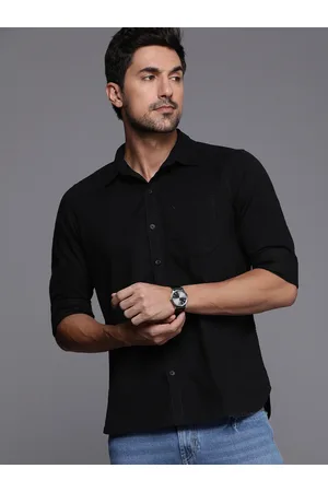 WROGN Men Slim Fit Solid Opaque Pure Cotton Casual Shirt With Chest Pocket