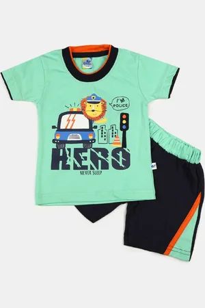 V-Mart Infants Printed Pure Cotton T-shirt with Shorts