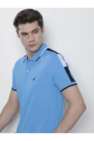 Nautica Embroidered Polo Collar Pure Cotton T-shirt With Contrast Details