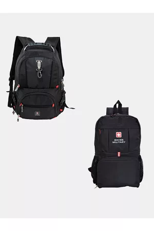 Swiss Military Brand Logo Backpack And Foldable Sports Bag