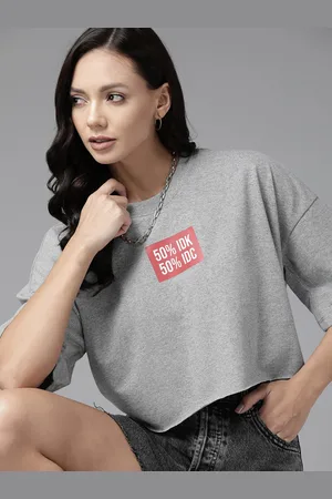 Roadster Graphic Printed Boxy Crop Top