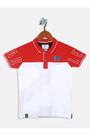 Monte Carlo Boys Colourblocked Polo Collar T-shirt
