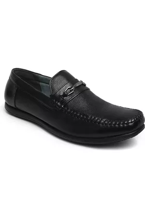 ZOOM Men Textured Waterproof Lining Memory Foam Leather Horsebit Loafers
