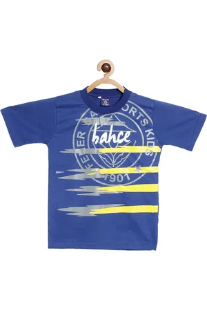 Sweet Angel Boys Blue Printed Round Neck T-shirt