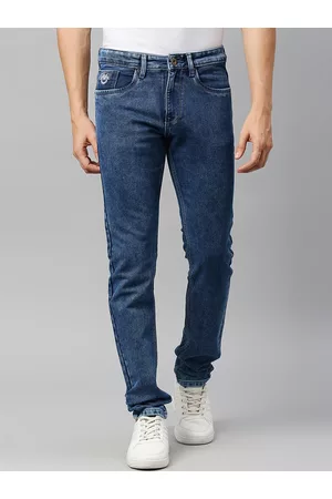 HJ HASASI Men Relaxed Fit Light Fade Stretchable Cotton Jeans