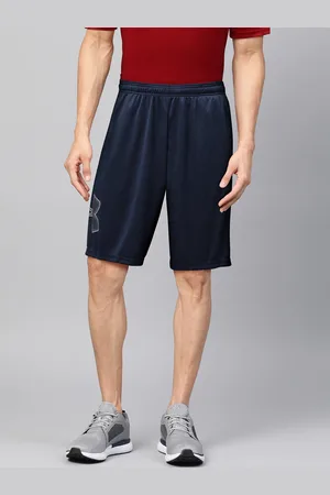 Under Armour Men Navy Solid Tech Graphic Shorts