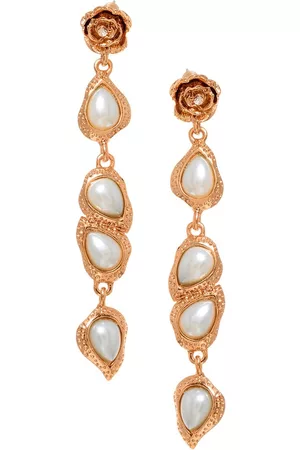 FabAlley White Gold-Plated Contemporary Studs