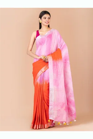 Laa Calcutta Tie and Dye Zari Saree