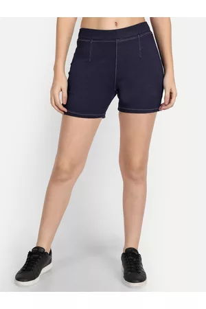 AngelFab Women High-Rise Denim Shorts
