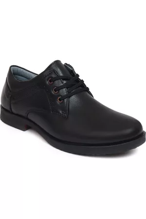 ZOOM Men Lightweight Memory Foam Insole Leather Derbys