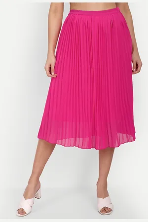 Aaruvi Ruchi Verma A-Line Pleated Georgette Skirt