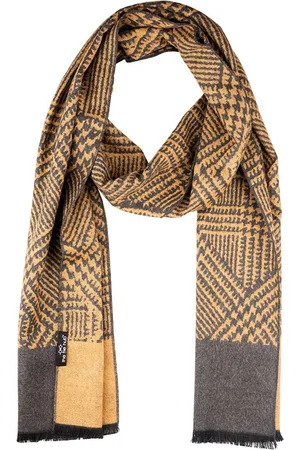 The Tie Hub Men Checked Woolen Scarf With Frayed Border