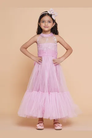 Bhama Net Fit & Flare Maxi Dress