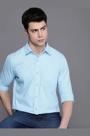 WROGN Men Slim Fit Solid Opaque Pure Cotton Casual Shirt With Chest Pocket