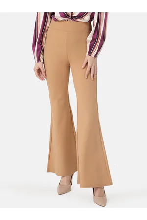 Kazo Flat-Front High-Rise Bootcut Trousers