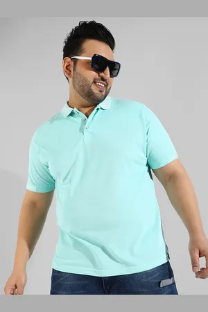 Instafab Men Plus Size Polo Collar Flex Cotton T-shirt