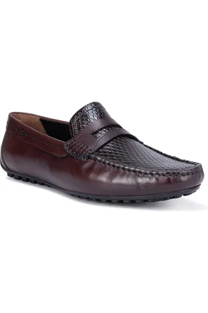 ROSSO BRUNELLO Men Textured Leather Formal Loafers