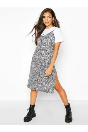 Boohoo Animal Printed A-Line Dress