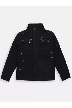 Blue Giraffe Black Winter Jacket