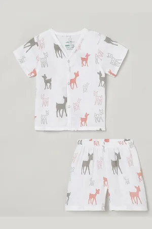 The Boo Boo Club Kids Infants Pure Cotton Printed Sustainable Shirt With Shorts