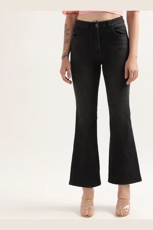 Elle Women High-Rise Cropped Cotton Jeans