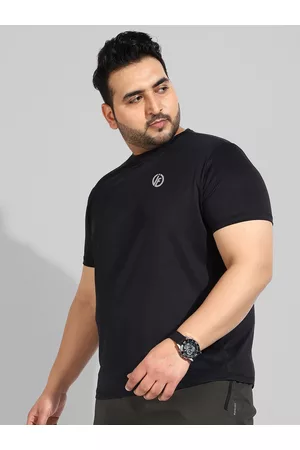 Instafab Men Plus Size Polo Collar Cotton T-shirt