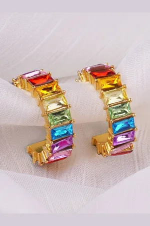 Joker & Witch Contemporary Half Hoop Earrings