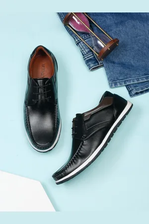 MUTAQINOTI Men Lightweight Comfort Insole Patent Leather Contrast Sole Sneakers