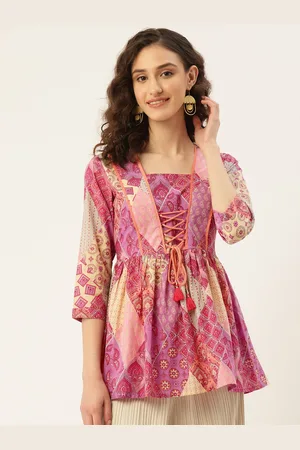 Jaipur Pure Cotton Print Ethnic Cotton Top
