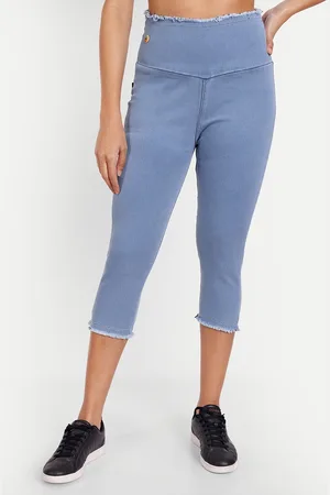 AngelFab Women Regular Fit Cotton High-Rise Capris