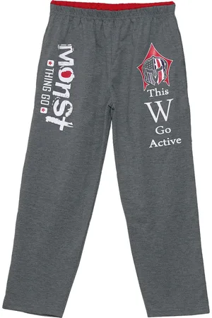 Sweet Angel Girls Charcoal Grey & White Solid Straight-Fit Track Pants