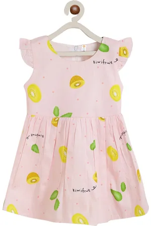 Kids On Board Girls Pink Printed A-Line Dress