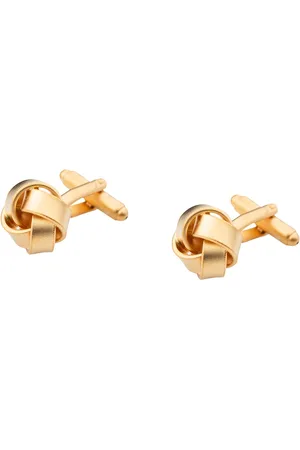 The Tie Hub Men Gold-Toned Rhodium-Plated Quirky Cufflinks