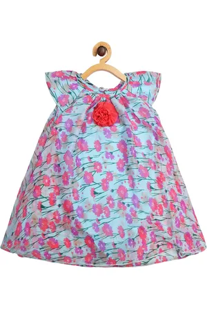 Creative Pink Floral Layered A-Line Dress