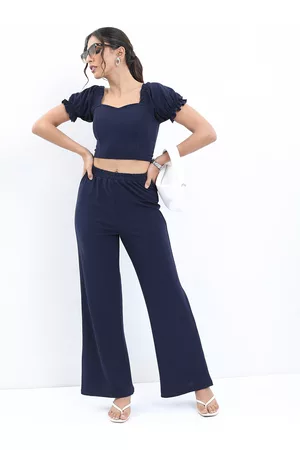 Women T Shirt Crop Tops + Floral Pants Outfits Set Tracksuit Loungewear  Summer | eBay